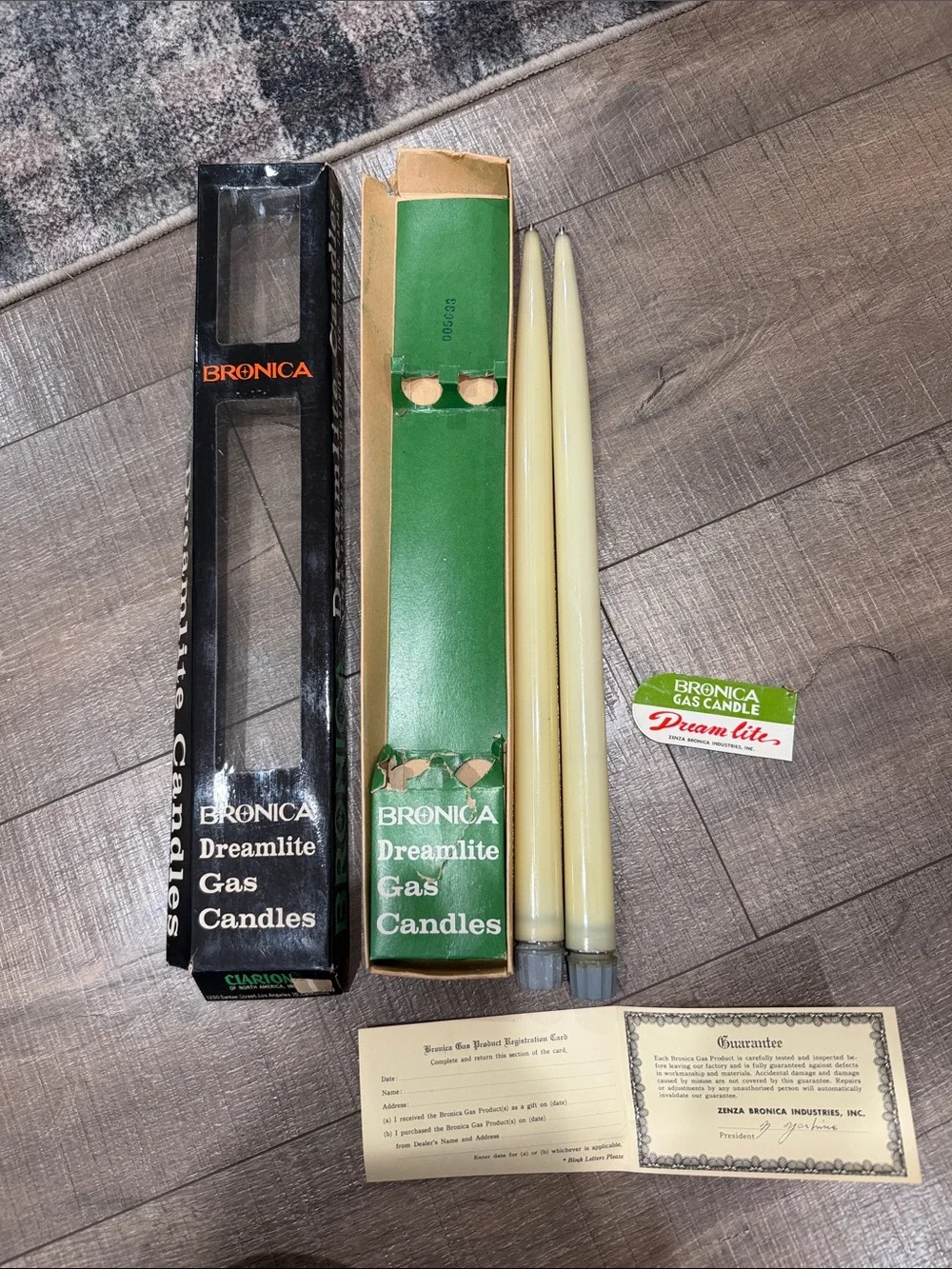Cream Dreamlite Gas Candles - Set of Taper Candles